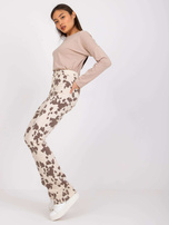 Beżowa damska bluzka basic Larissa