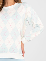 Jasnomiętowa bluza oversize z długim rękawem 