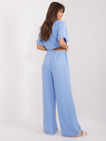 Hurt Jasnoniebieskie proste spodnie z materiału