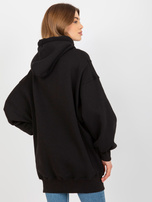 Hurt Czarna dresowa długa bluza basic o kroju oversize 