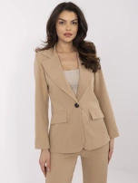 Hurt Camelowa marynarka z poduszkami na ramionach