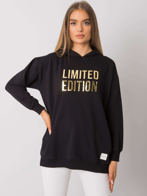 Czarna bluza damska z kapturem Clothilde RUE PARIS