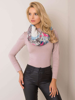 Ciemnoniebiesko-szara chusta we wzory