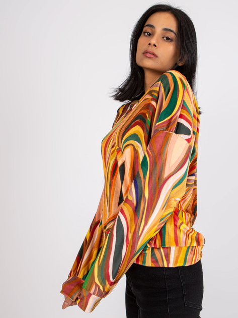 Żółta bluzka z dekoltem w serek Evelyne