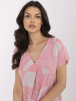 Różowa letnia bluzka z wiskozy SUBLEVEL