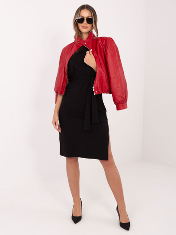 Czarna letnia sukienka basic z bawełny RUE PARIS