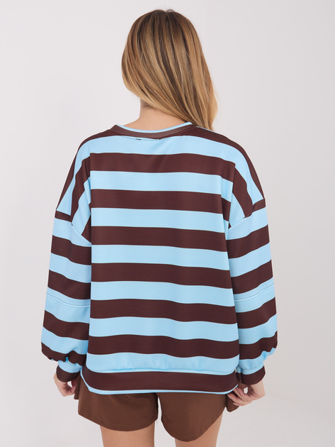 Jasnoniebieska damska bluza oversize w paski