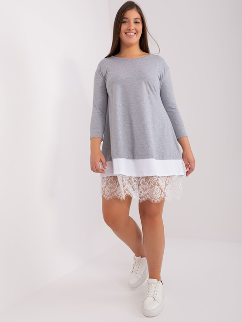 Hurt Szara sukienka plus size z bawełny