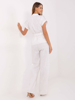 Biały letni komplet z krótkim rękawem