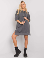Ciemnoszara sukienka na co dzień Earnestine