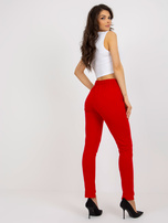 Hurtownia Czerwone damskie spodnie dresowe z nadrukiem