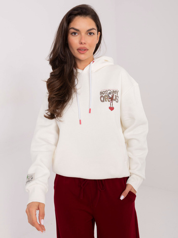 Biała dresowa bluza z kieszeniami SUBLEVEL