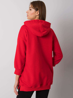 Red sweatshirt with pockets by Leora