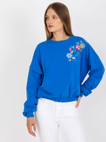 Hurt Ciemnoniebieska bluza bez kaptura bawełniana RUE PARIS 