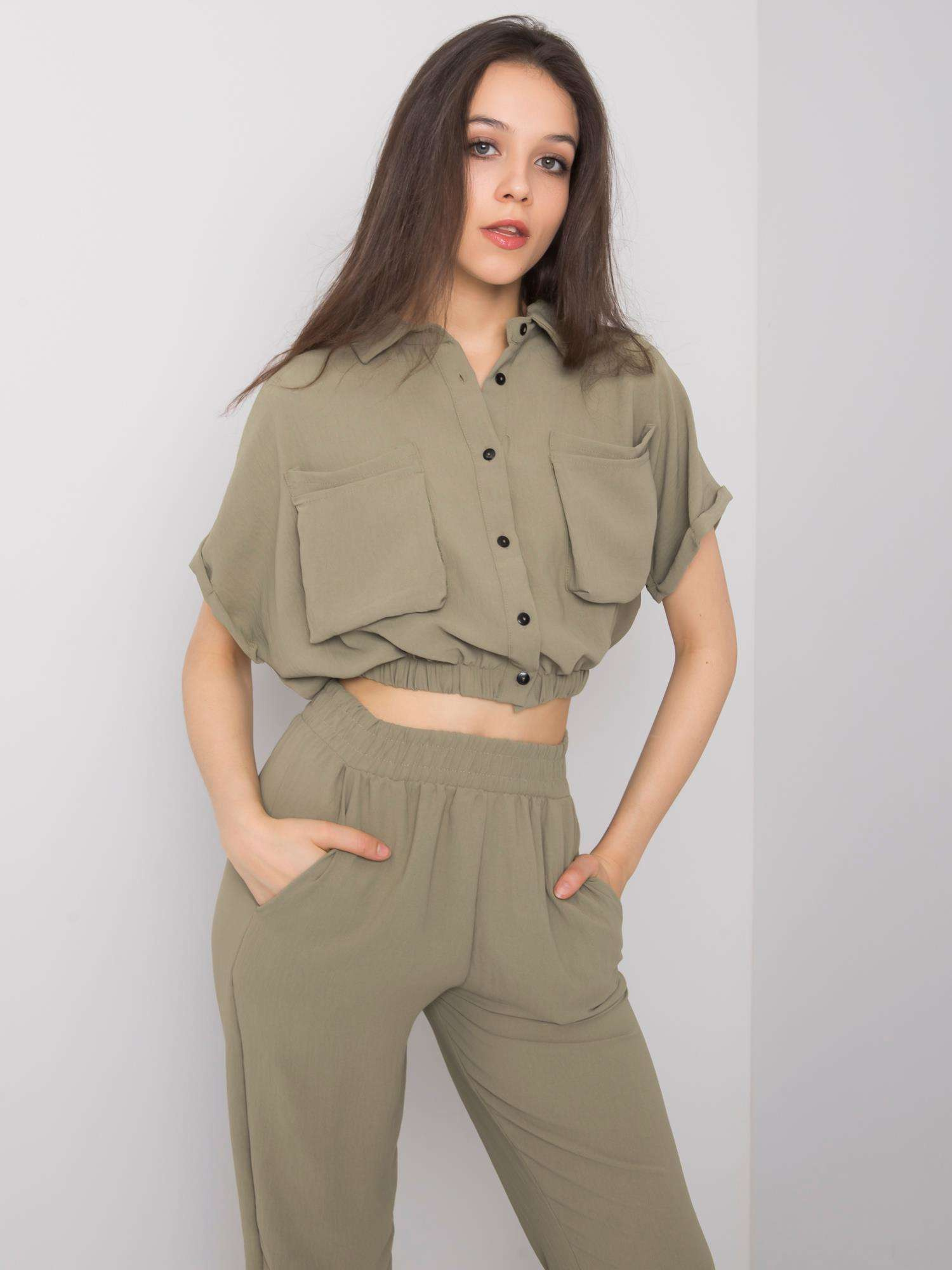Khaki komplet Janis RUE PARIS