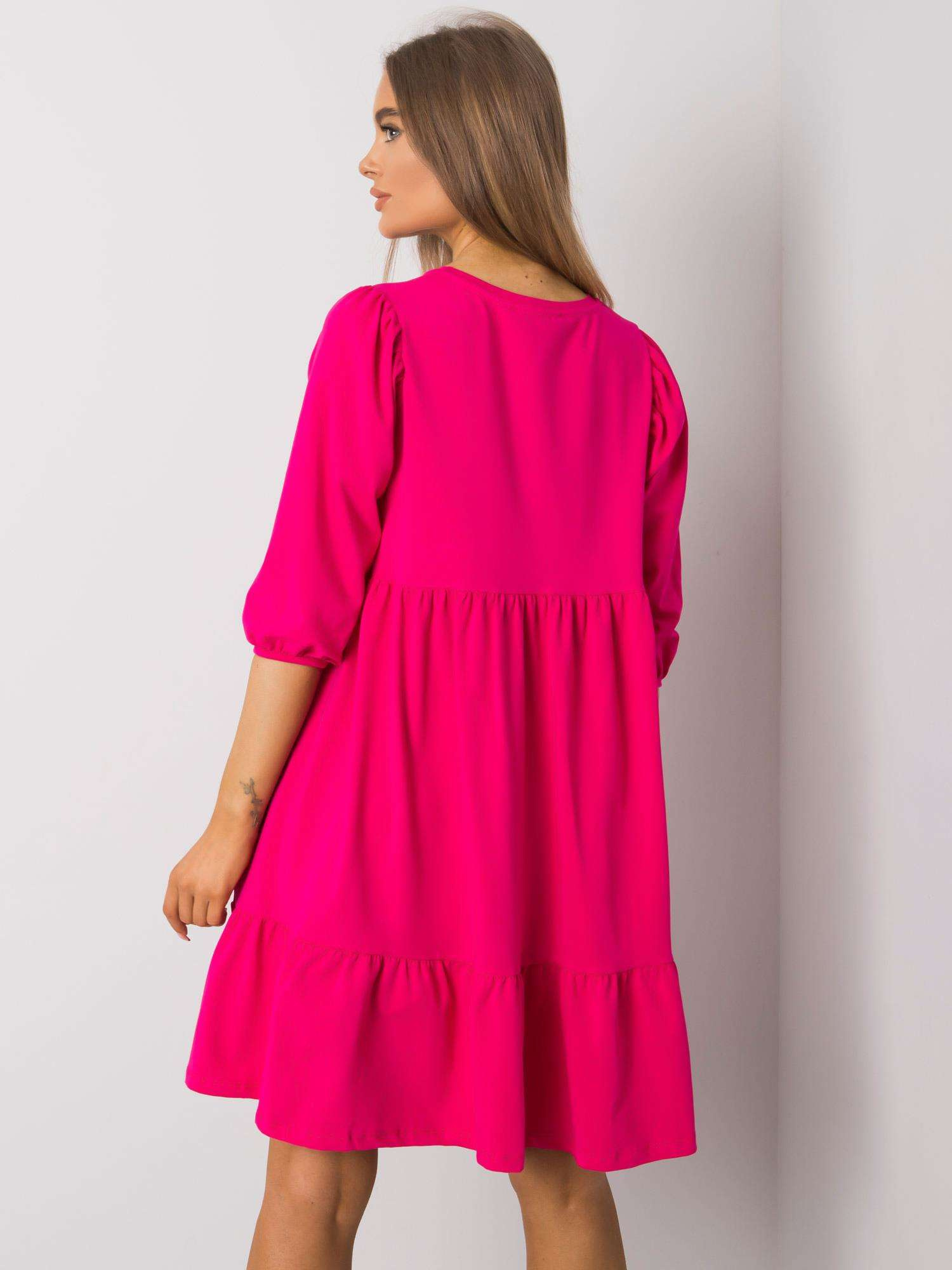 Yelda Fuchsia Cotton Dress 