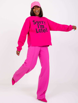 Fuchsia sweatshirt with Francisco print 