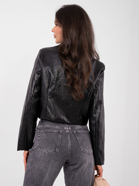 Czarna marynarka z poduszkami na ramionach RUE PARIS