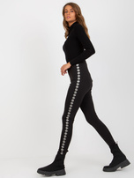 Hurt Czarne damskie legginsy na co dzień high waist 