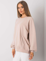 Light beige sweatshirt with pockets Gaelle RUE PARIS