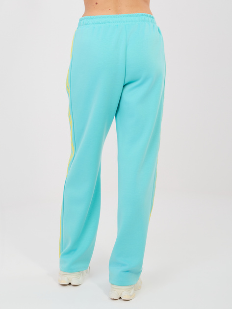 Turkusowy dresowy komplet z kontrastowymi lampasami RUE PARIS