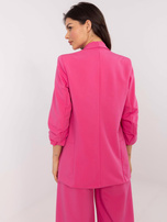 Hurt Ciemnoróżowa elegancka marynarka z rękawem 3/4