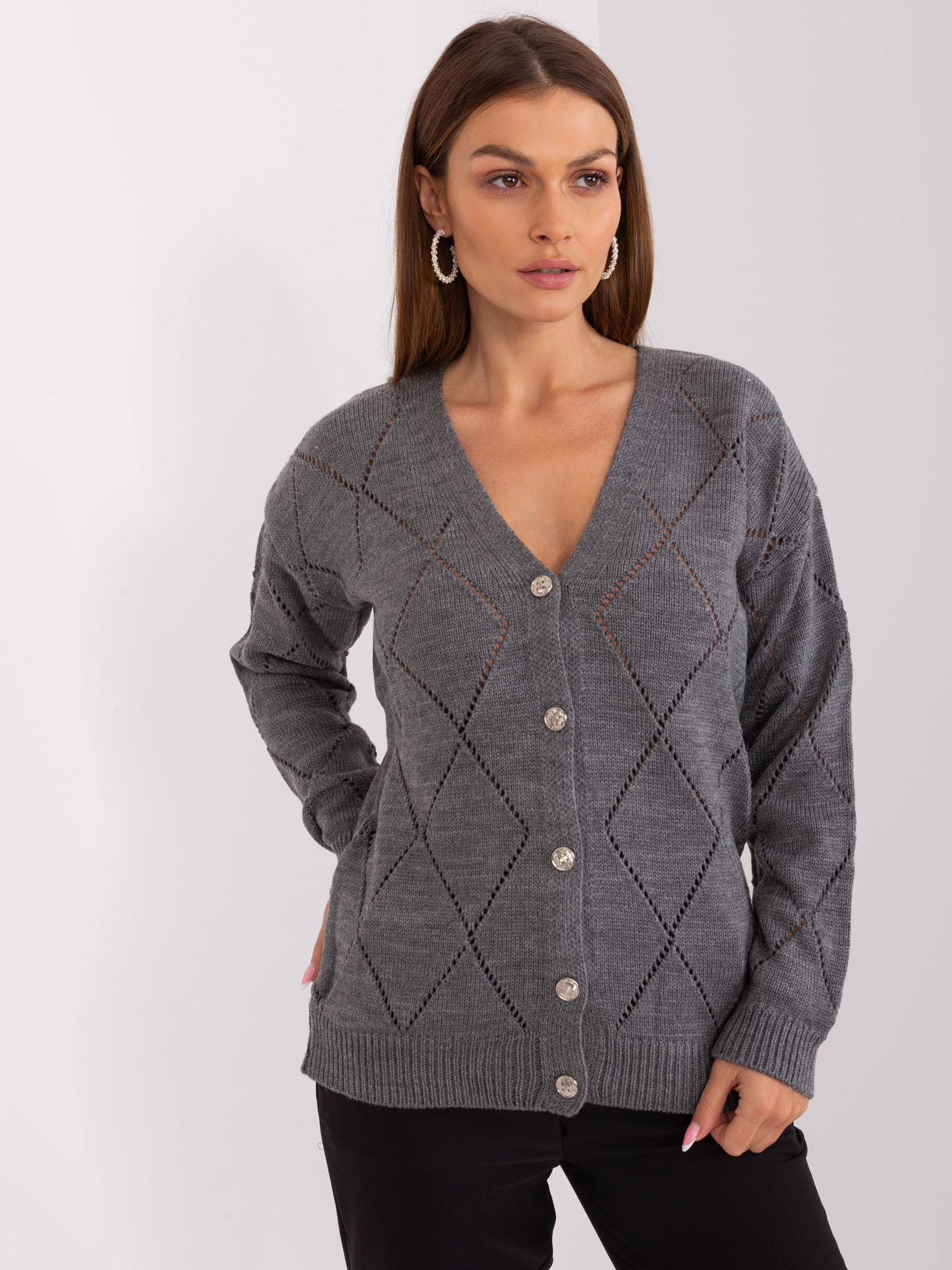 Sweter ciemny szary
