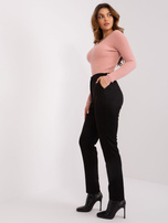 Hurt Czarne spodnie materiałowe z wysokim stanem