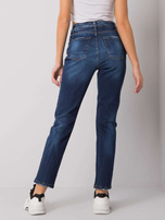 Ciemnoniebieskie proste jeansy damskie Suffolk