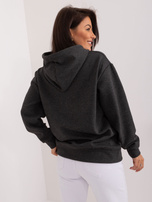 Hurt Grafitowa dresowa bluza kangurka z kapturem