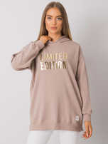 Ciemnobeżowa bluza damska z kapturem Clothilde RUE PARIS