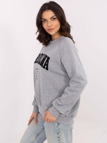 Hurt Szara melanżowa ocieplana bluza bez kaptura