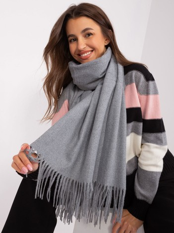 Hurt Dark Gray Solid Color Women's Scarf