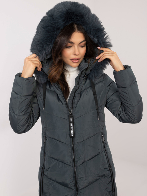 Hurt Morska puchowa kurtka zimowa z pikowaniem