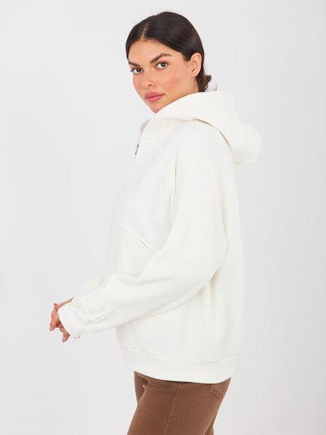 Ecru rozpinana bluza z kieszeniami NATURAL SIDE