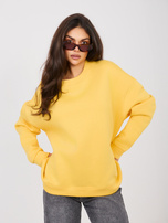 Żółta dresowa bluza oversize z ociepleniem RUE PARIS 