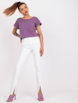 Fioletowy bawełniany t-shirt na co dzień Ventura MAYFLIES