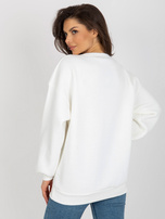 Hurt Ecru dresowa bluza bez kaptura z ociepleniem