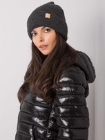 Ciemnoszara czapka beanie damska