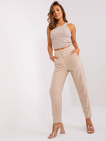 Hurt Beige elegante Hosen mit Taschen OCH BELLA.