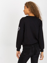 Hurt Czarna pikowana bluza bomberka z kieszeniami RUE PARIS