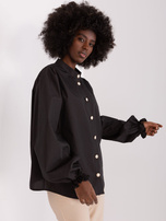 Hurt Czarna koszula klasyczna z bufiastym rękawem