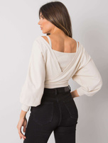 Beżowa damska bluzka z bawełny Chavri RUE PARIS