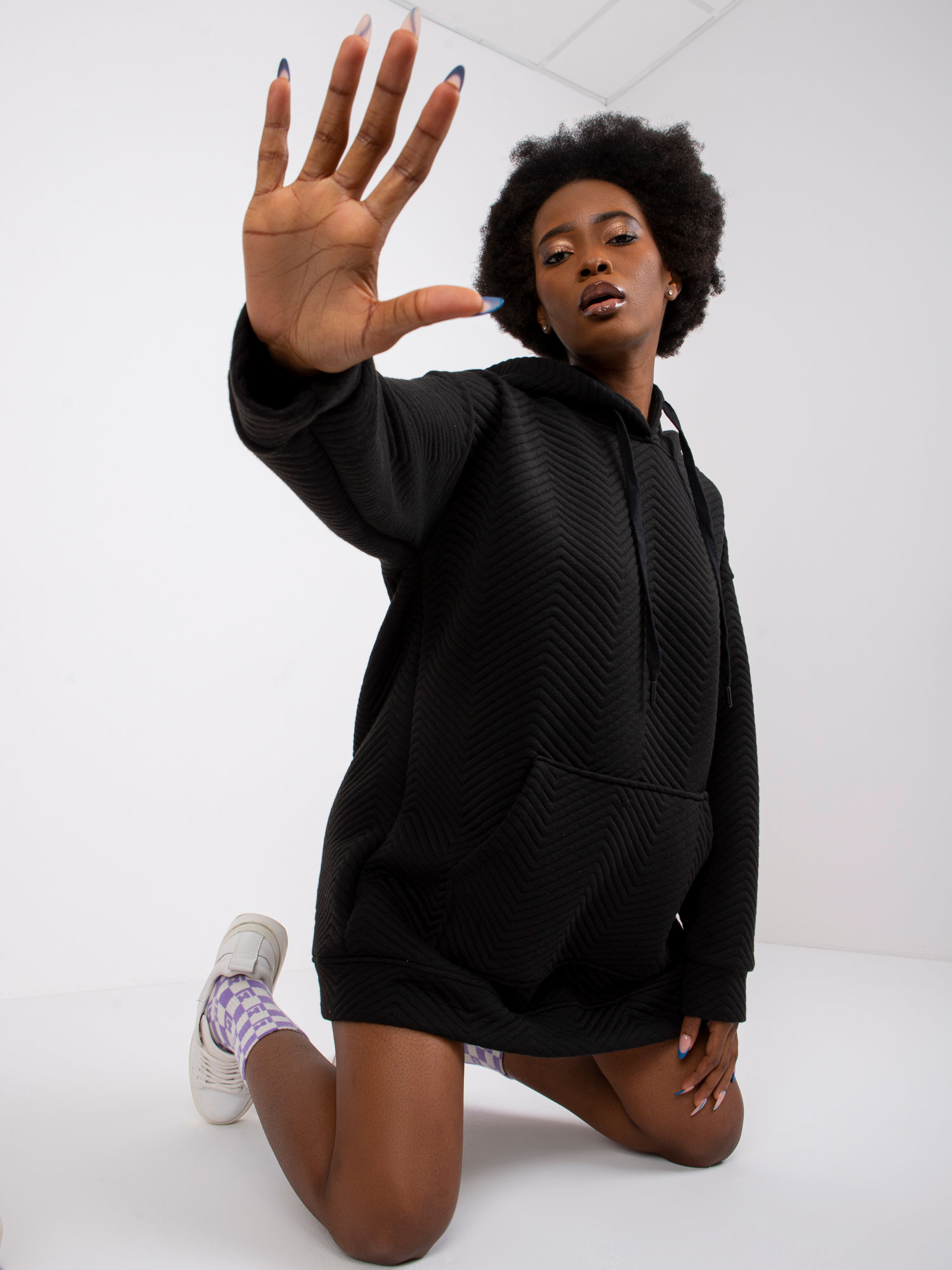 Black kangaroo sweatshirt Atlanta RUE PARIS