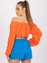 Niebieskie damskie szorty na lato z wiskozy Miya FRESH MADE