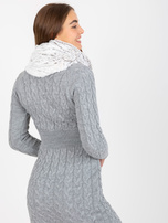 Hurt Biało-ciemnobrązowy komin ze sztucznego futerka