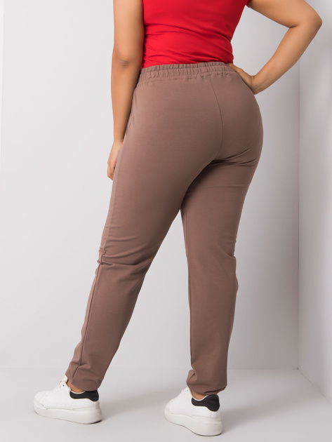 Brązowe spodnie dresowe plus size Beatriz
