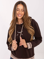 Dunkelbrauner Sweatshirt aus Baumwolle.