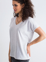 Jasnoszary melanżowy t-shirt Emory