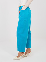 Niebieskie sztruksowe spodnie od kompletu RUE PARIS